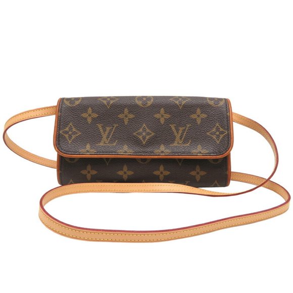 Louis Vuitton Pochette Twin PM Women's Shoulder Bag M51854 Monogram Brown - Picture 1 of 10